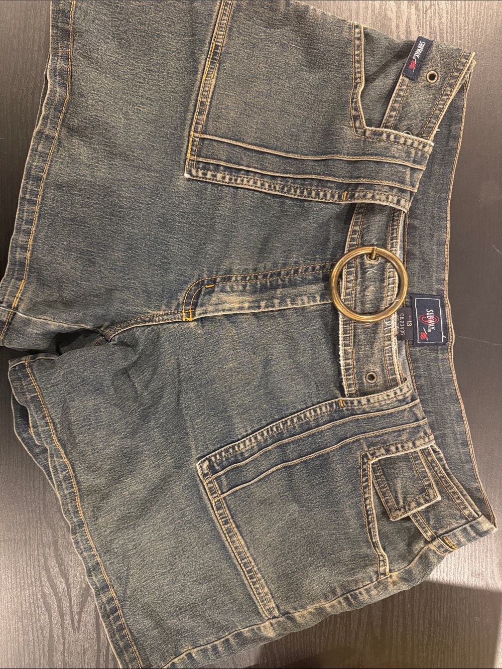 Vintage Subway micro shorts y2k low waisted jeans